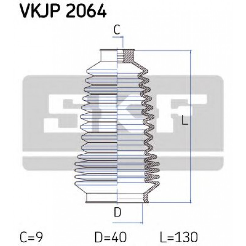 VKJP 2064 SKF - Пильовик привідного валу
